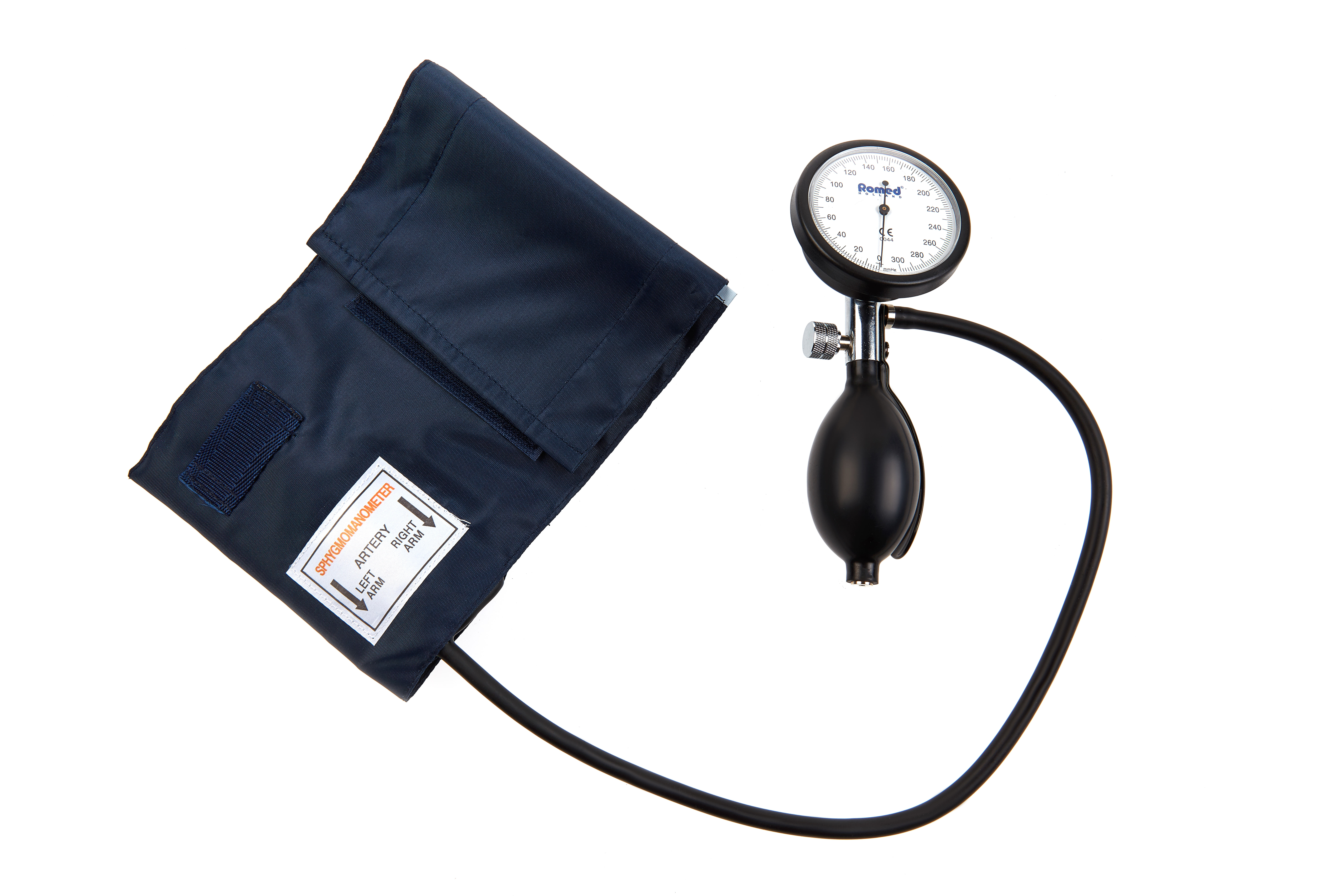 BPM-AN-50-HH Romed Blutdruckmesser aneroid, Erwachsenenmodell, palm type (integriertes Manometer), pro Stück in einer Schachtel, 50 Stück im Karton.
