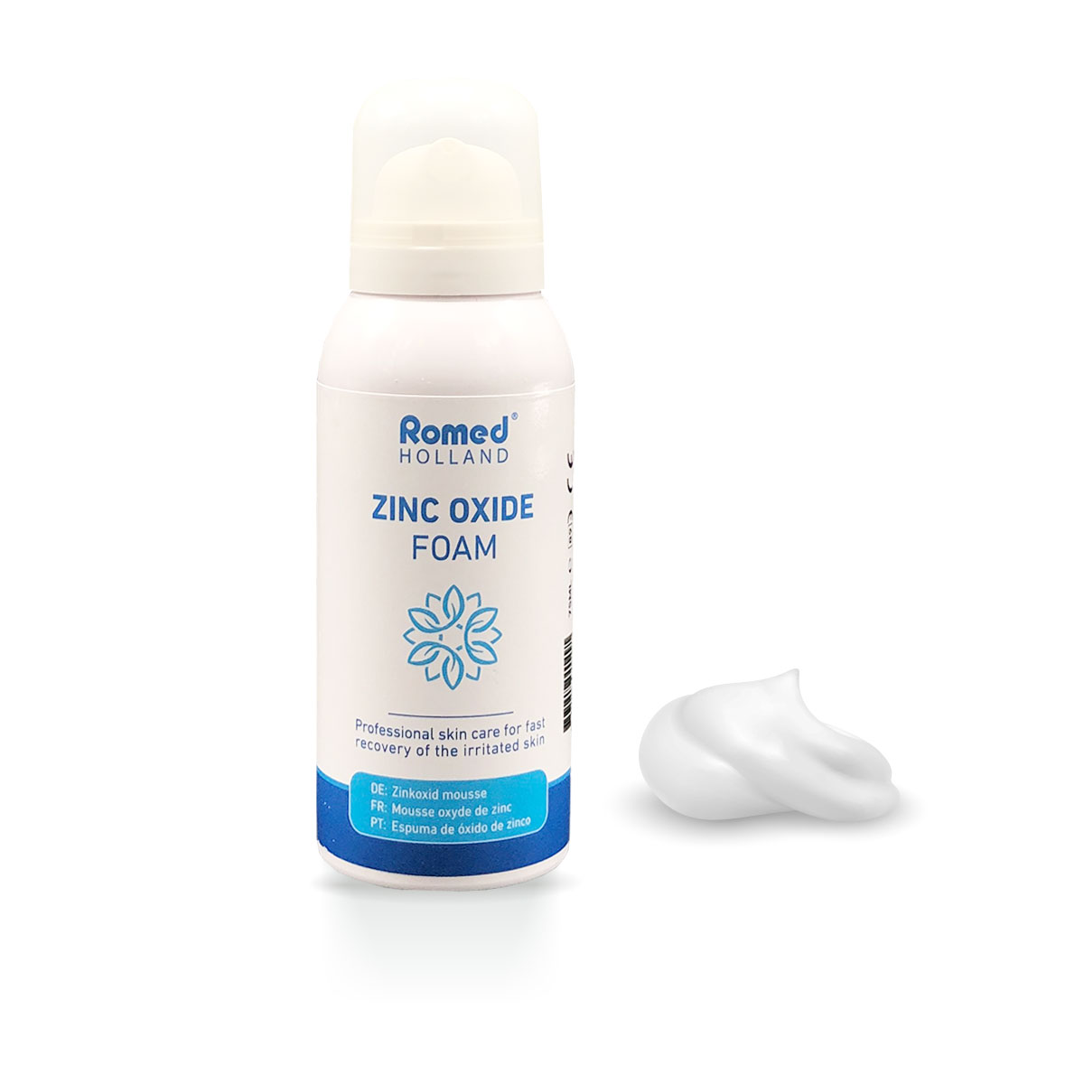 ZINC-125 Romed zinkoxide schuim, 125 ml, 12 stuks per karton.